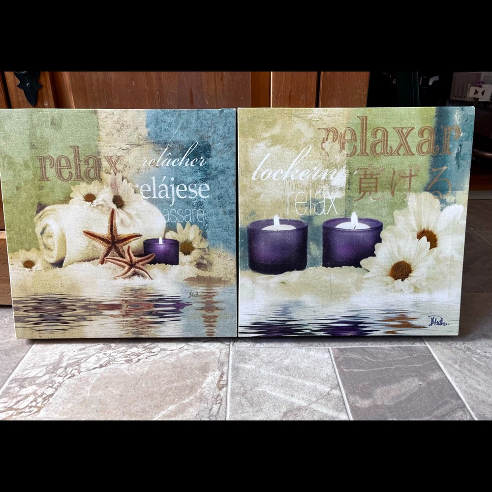2 matching canvases